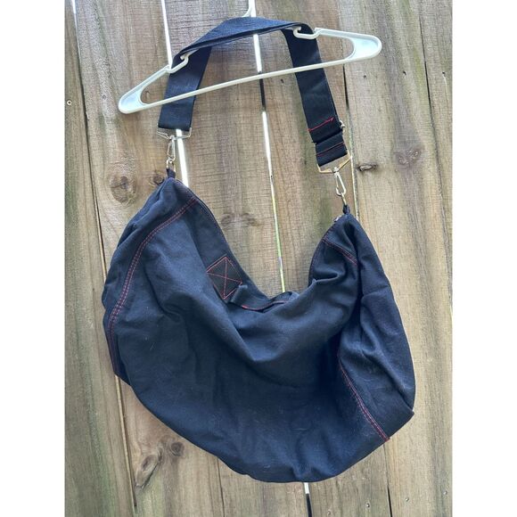 Vintage y2k GUESS Triangle Logo DUFFLE Weekender BAG - Picture 5 of 5